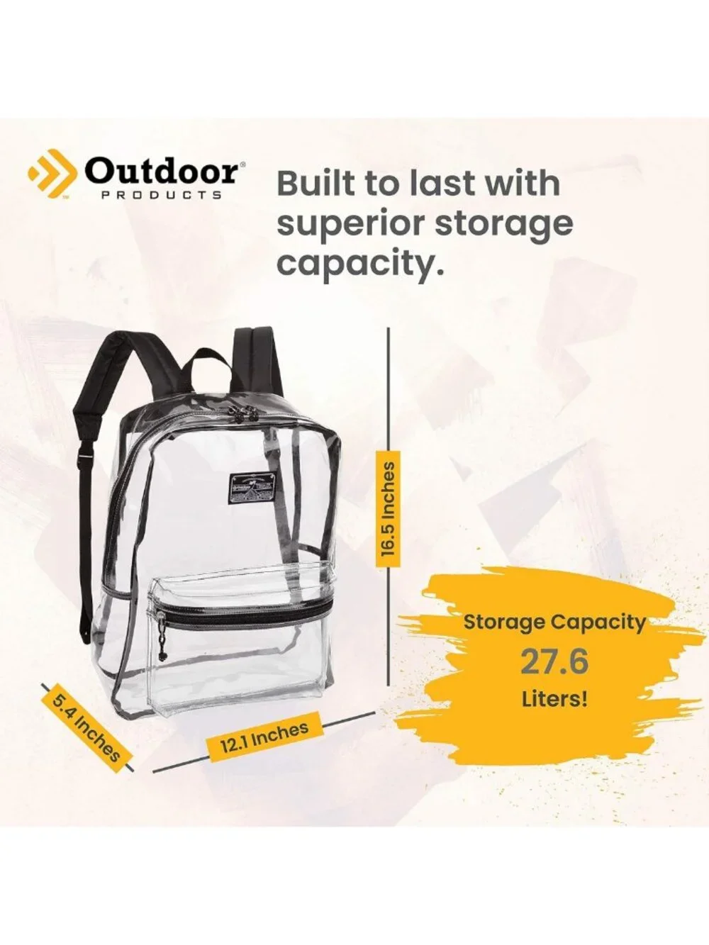 Stylish Clear Pass Daypack in Pink & Black - Lightweight, Durable, Perfect for
